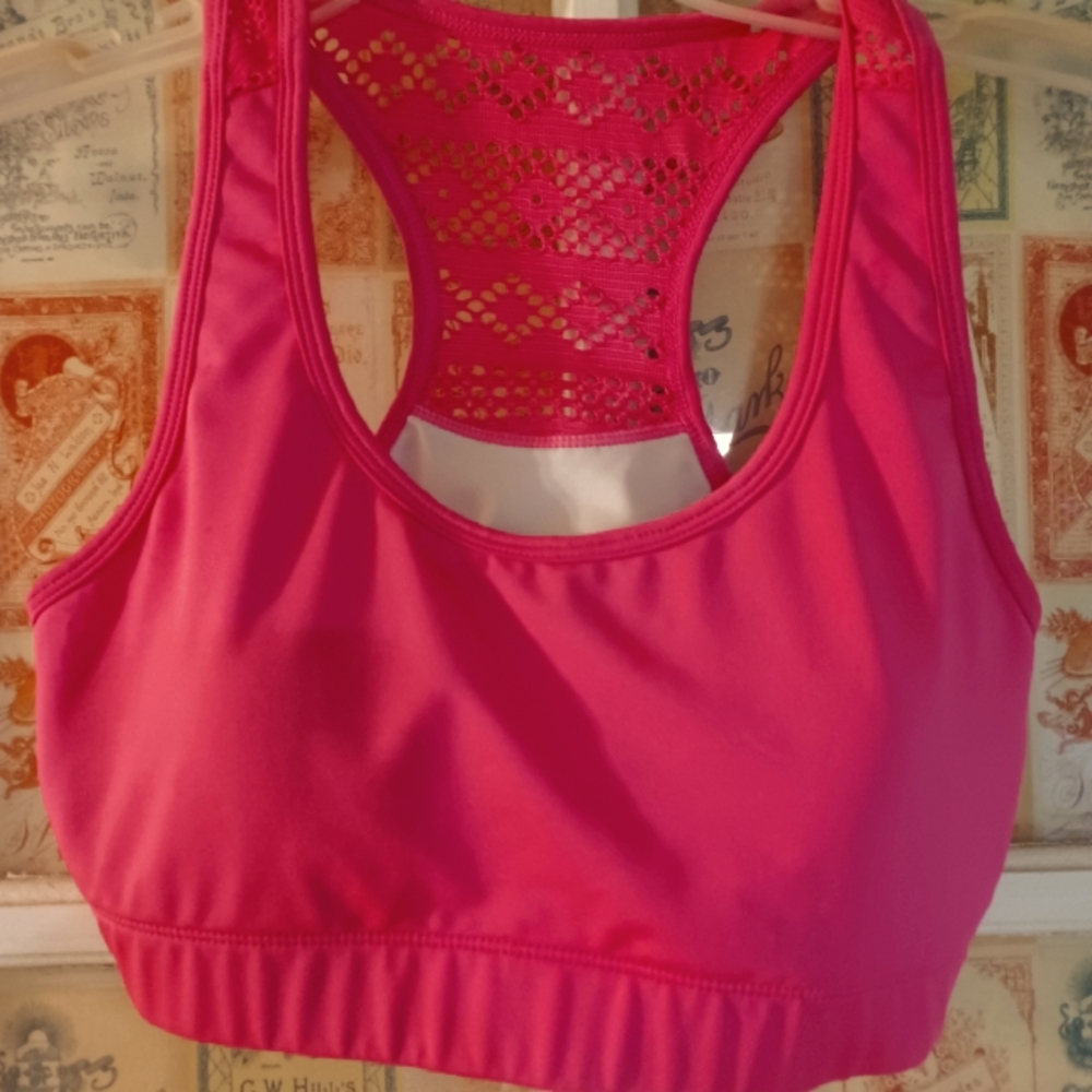 Zyia hot pink bomber bra
